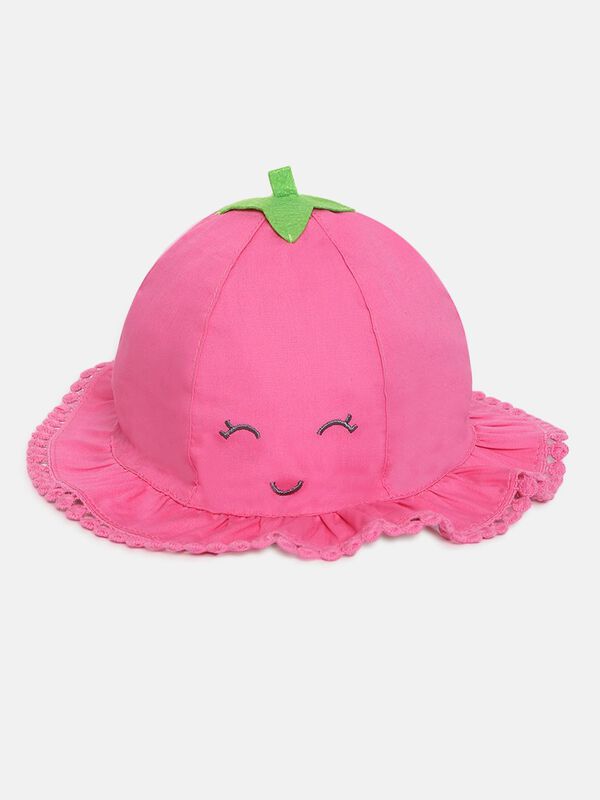Reversible Sun Hat With Strawberry Print image number null